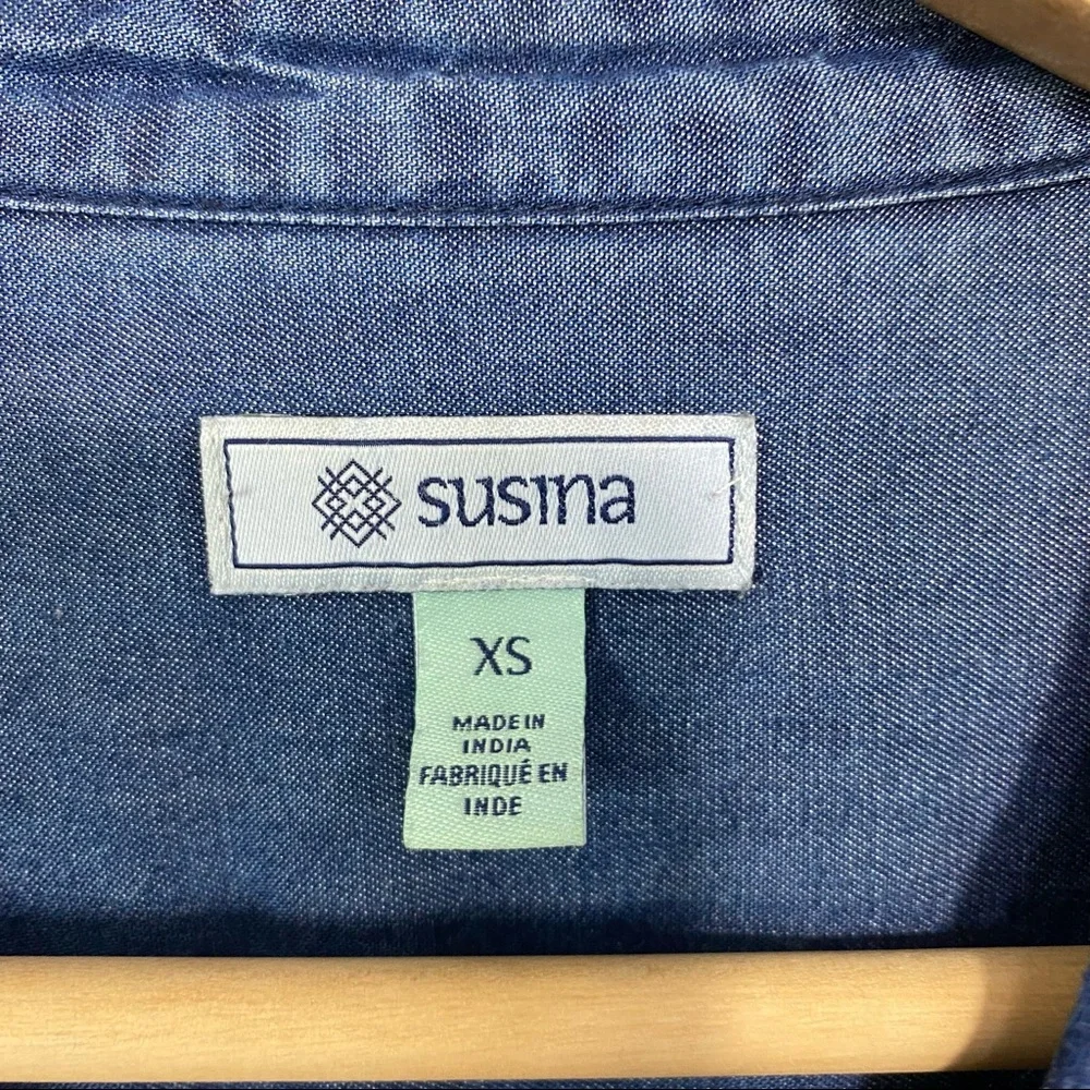 Susina-Chambray 100% tencel Button Up XS - Picture 5 of 7
